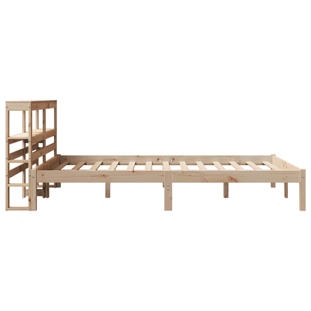 vidaXL Estructura de cama sin colchón madera de pino blanco 150x200 cm