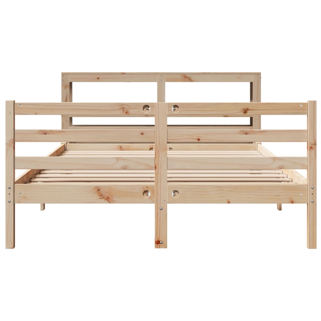 vidaXL Estructura de cama sin colchón madera de pino blanco 150x200 cm