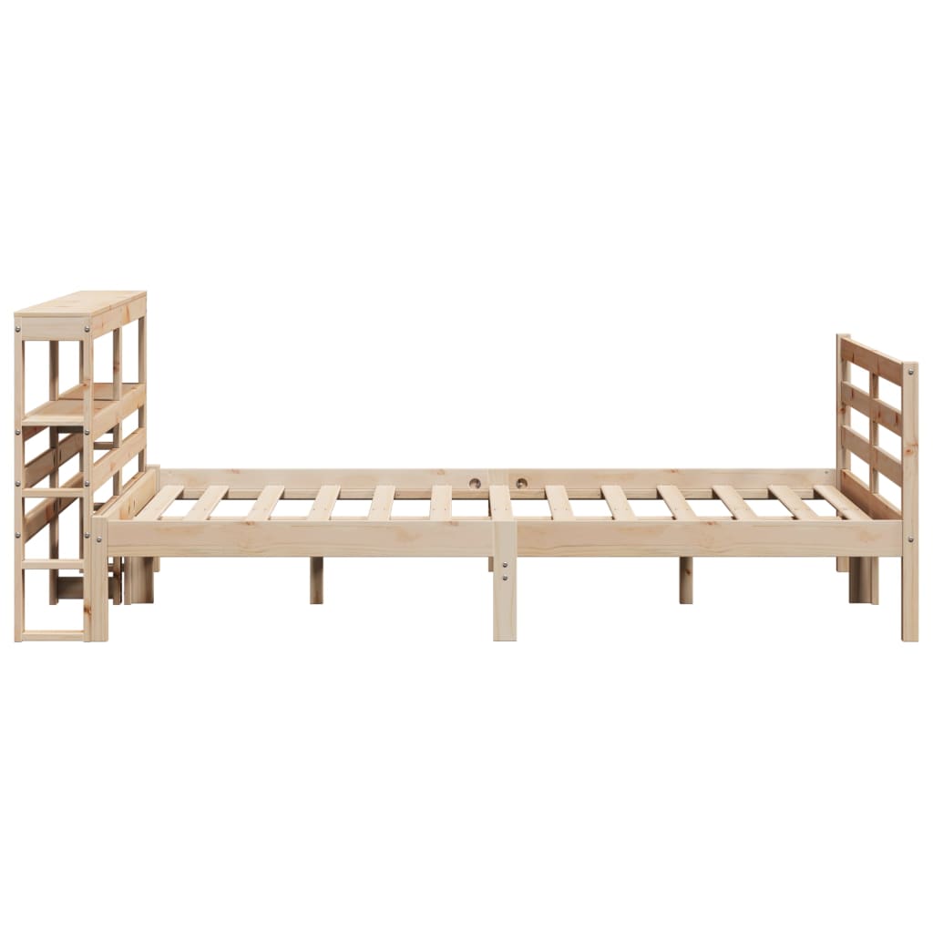 vidaXL Estructura de cama sin colchón madera de pino blanco 150x200 cm