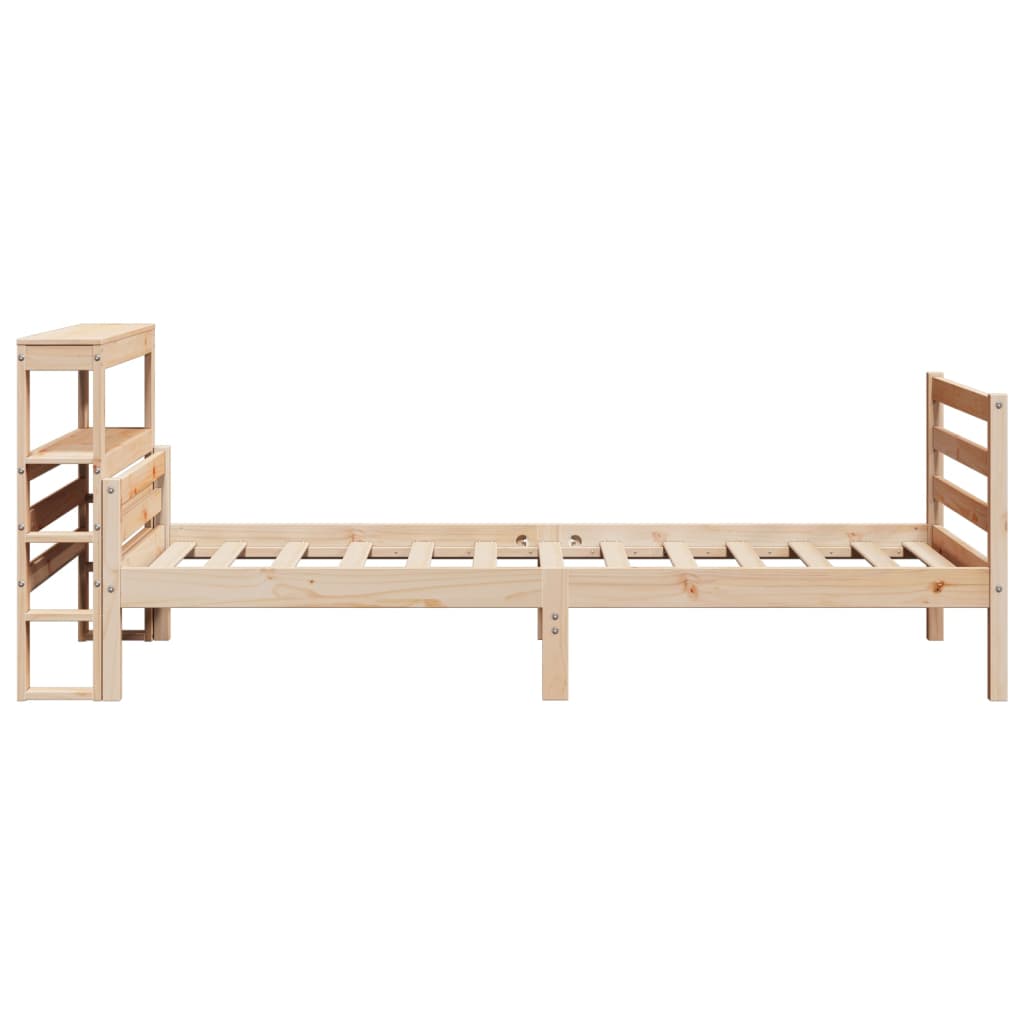 vidaXL Estructura de cama con cabecero madera maciza pino 75x190 cm