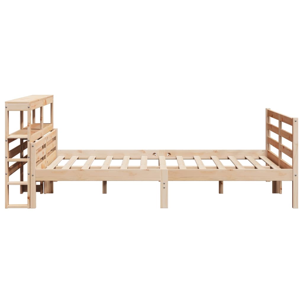 vidaXL Estructura de cama con cabecero madera maciza pino 120x190 cm