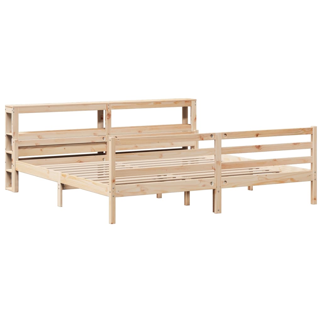 vidaXL Estructura de cama con cabecero madera maciza de pino 200x200cm