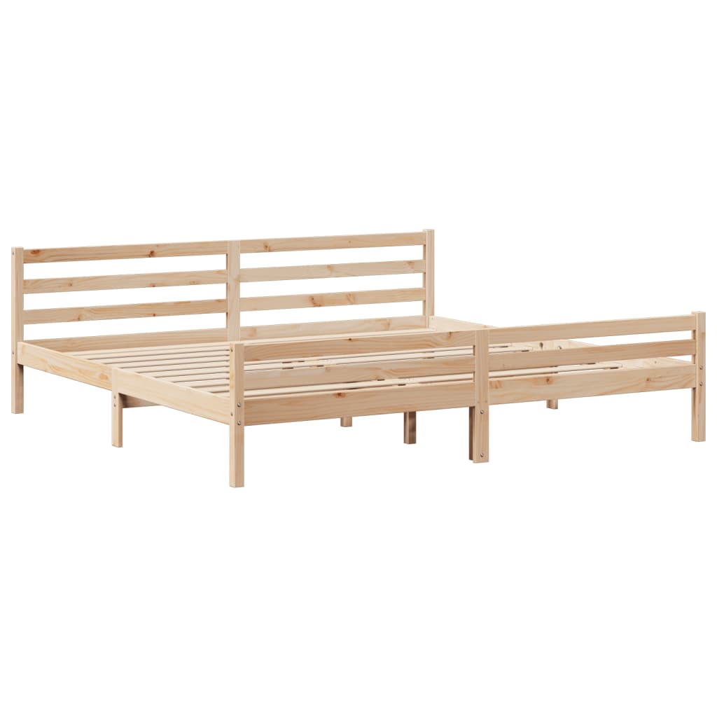 vidaXL Estructura de cama con cabecero madera maciza de pino 200x200cm