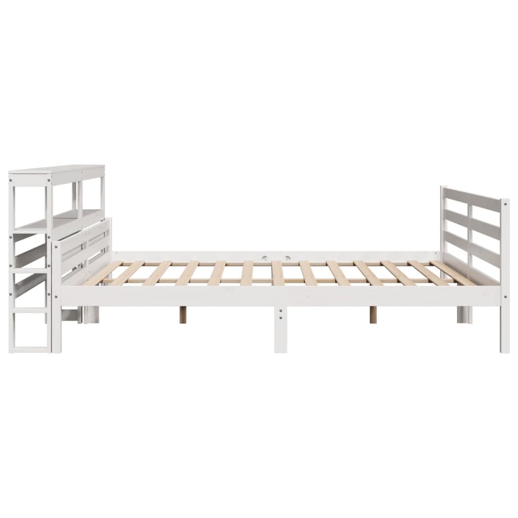 vidaXL Estructura de cama con cabecero sin colchón blanco 200x200 cm