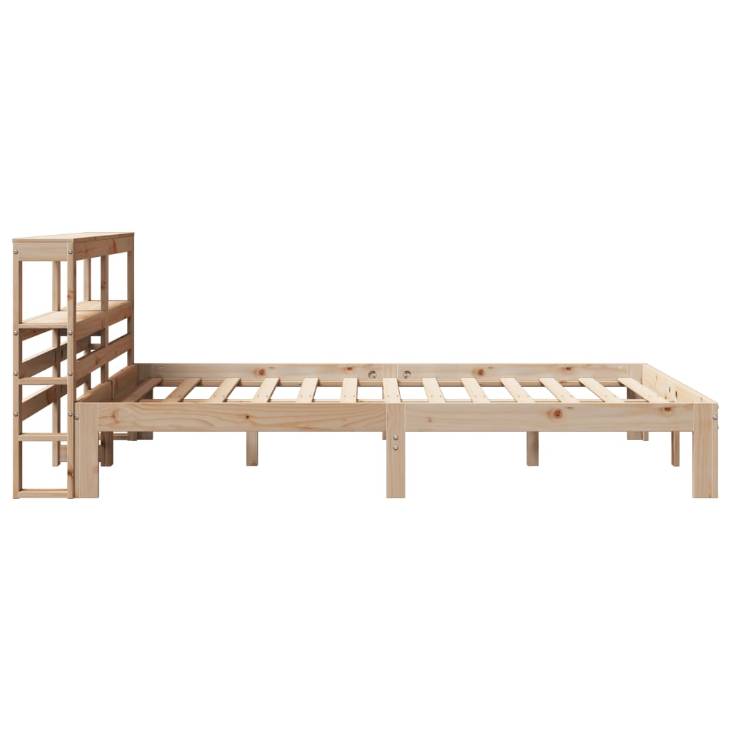 vidaXL Estructura de cama con cabecero madera maciza pino 120x190 cm