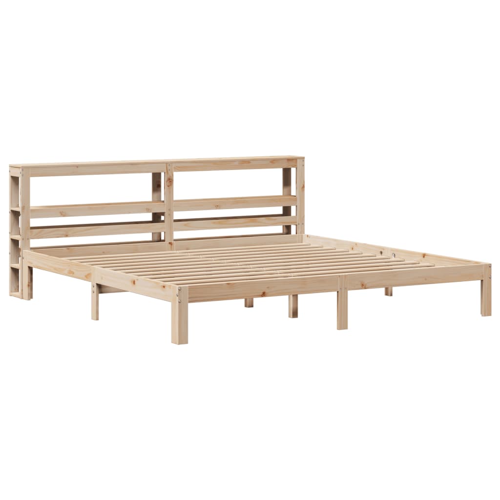 vidaXL Estructura de cama con cabecero madera maciza de pino 200x200cm