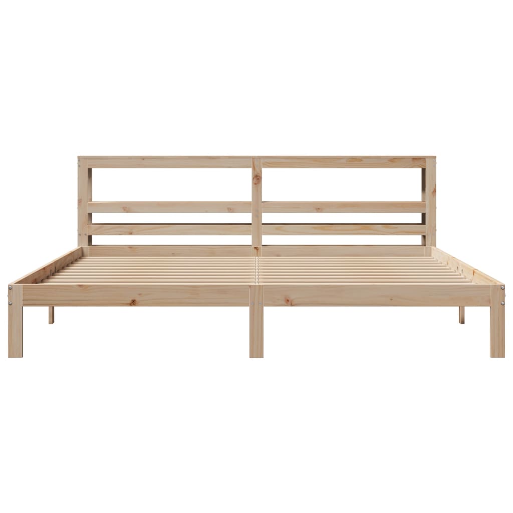 vidaXL Estructura de cama con cabecero madera maciza de pino 200x200cm