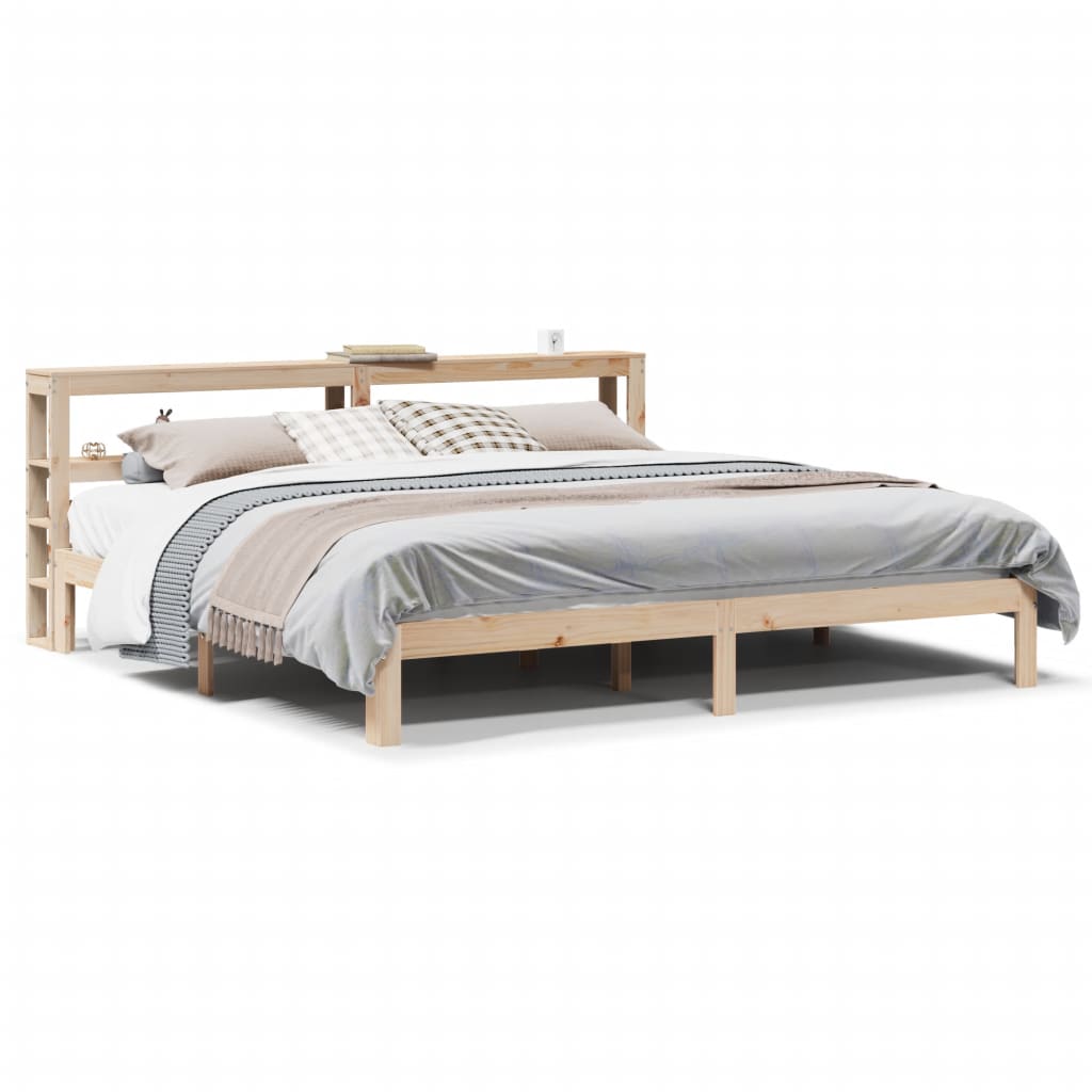 vidaXL Estructura de cama con cabecero madera maciza de pino 200x200cm