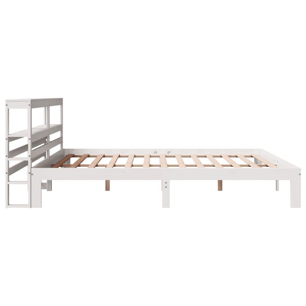 vidaXL Estructura de cama con cabecero sin colchón blanco 200x200 cm