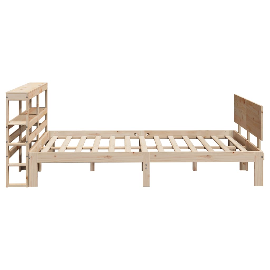 vidaXL Estructura de cama con cabecero madera maciza pino 120x190 cm