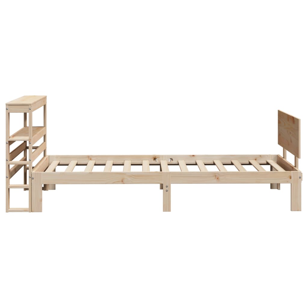 vidaXL Estructura de cama con cabecero madera maciza pino 100x200 cm