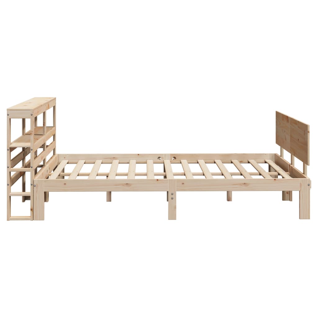 vidaXL Estructura de cama con cabecero madera maciza pino 140x200 cm