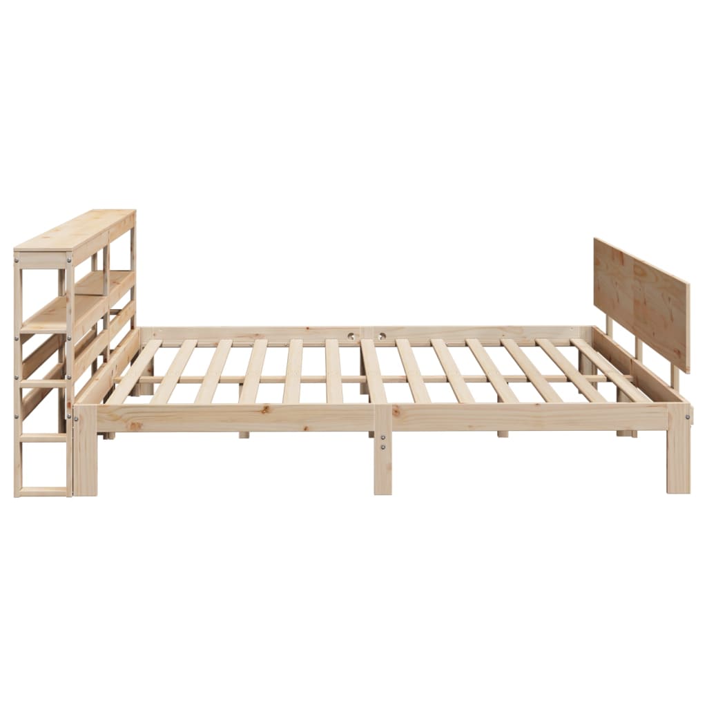 vidaXL Estructura de cama con cabecero madera maciza pino 180x200 cm