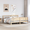 vidaXL Estructura de cama con cabecero madera maciza pino 180x200 cm