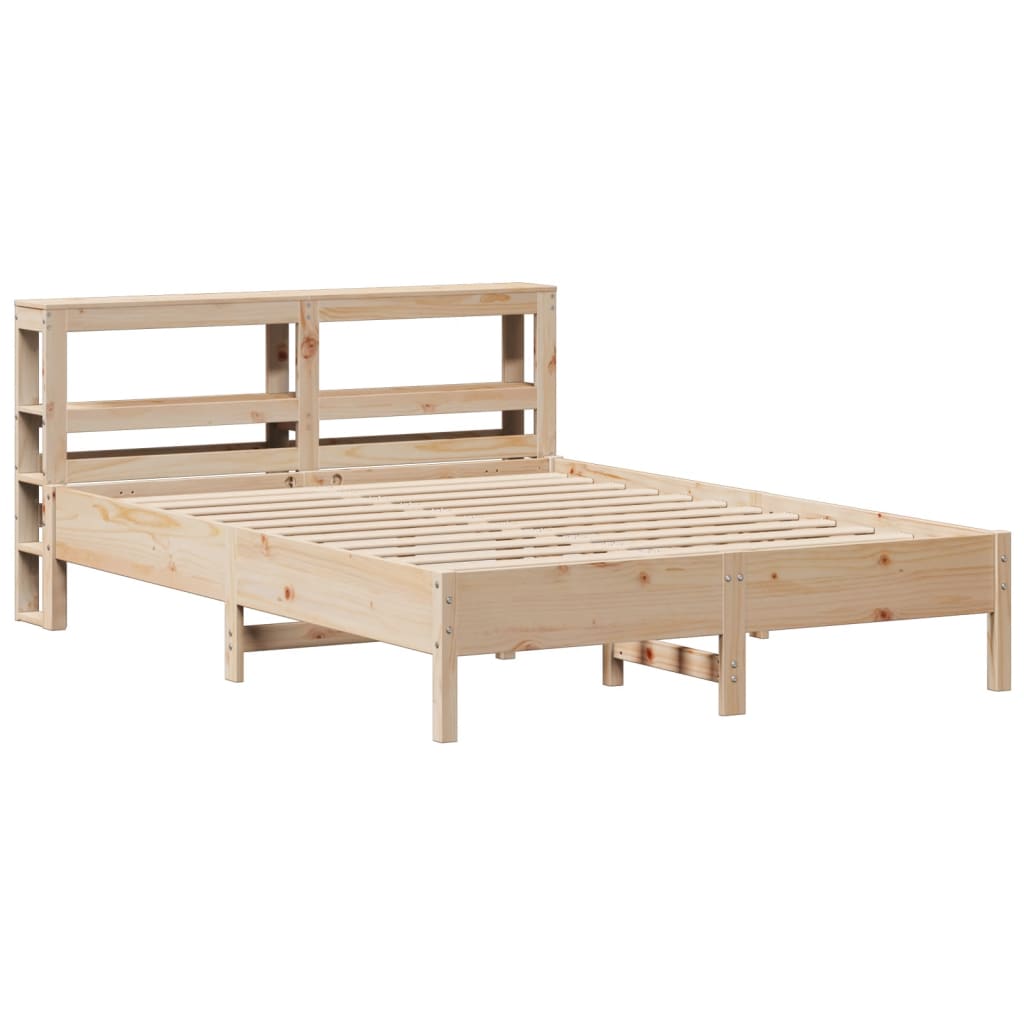 vidaXL Estructura de cama sin colchón madera de pino blanco 150x200 cm