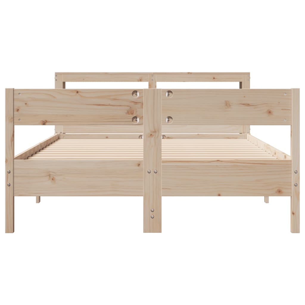 vidaXL Estructura de cama sin colchón madera de pino blanco 150x200 cm