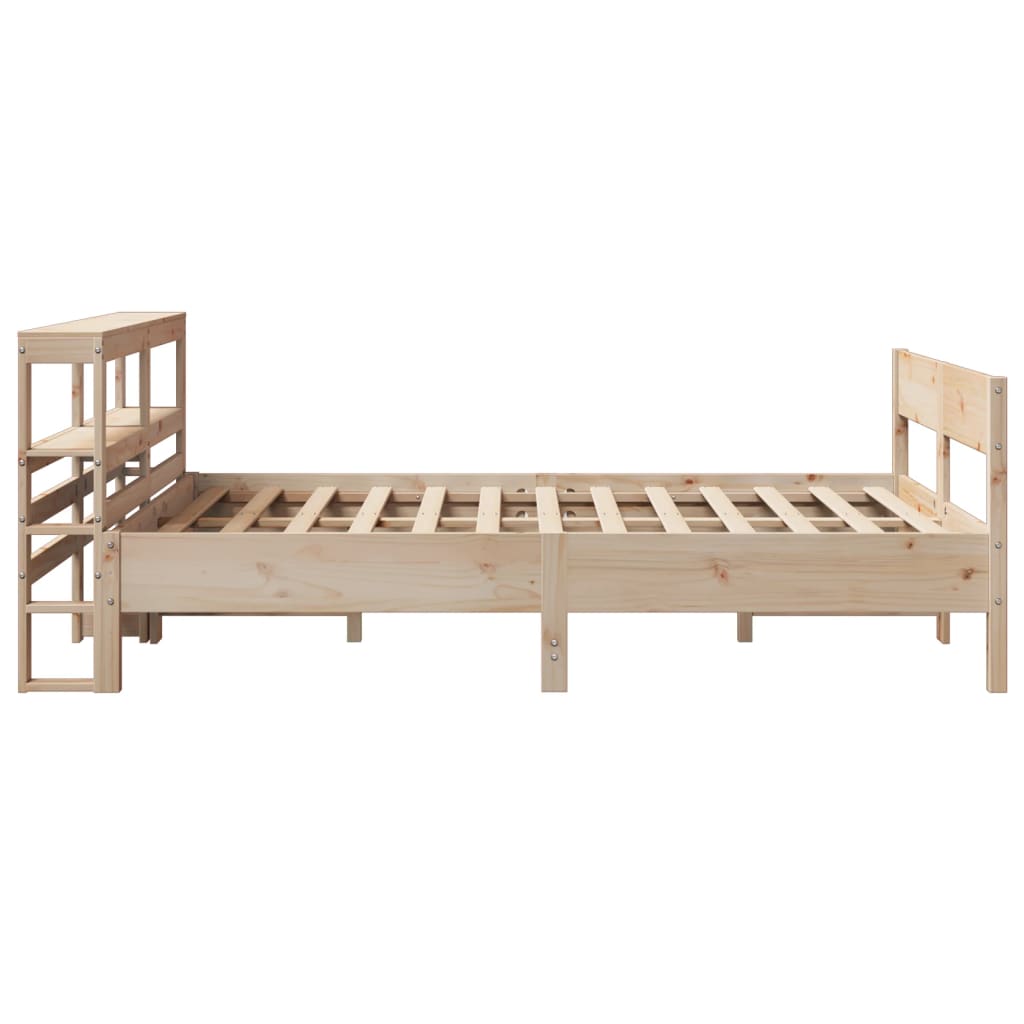 vidaXL Estructura de cama sin colchón madera de pino blanco 150x200 cm