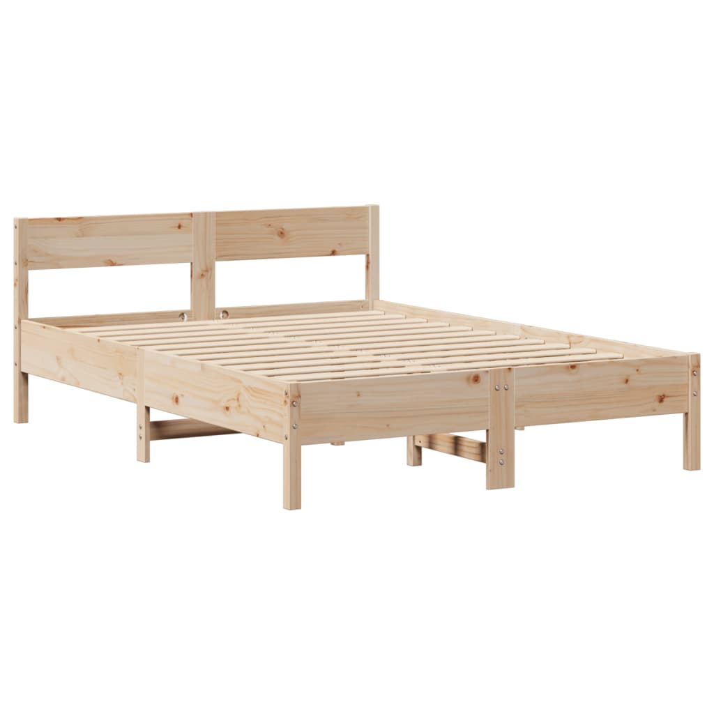 vidaXL Estructura de cama sin colchón madera de pino blanco 150x200 cm