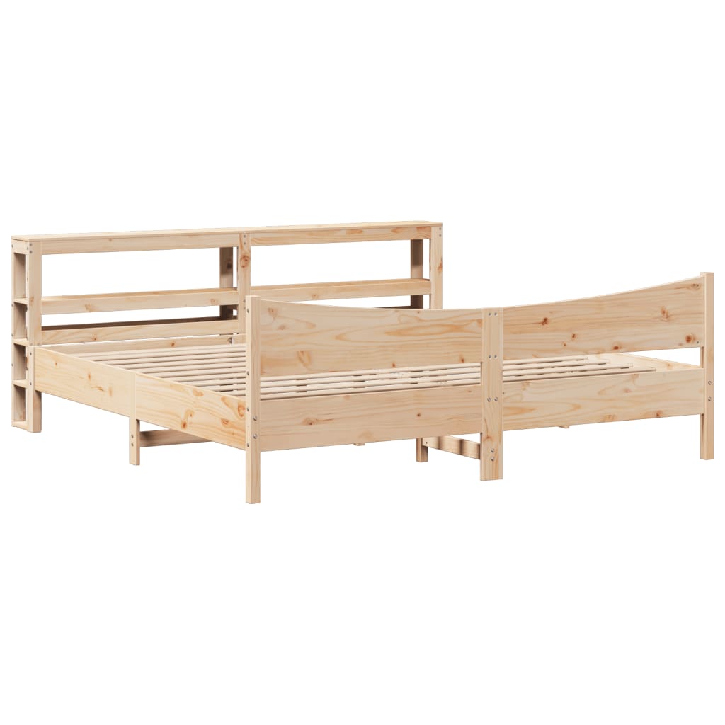 vidaXL Estructura de cama con cabecero madera maciza de pino 200x200cm