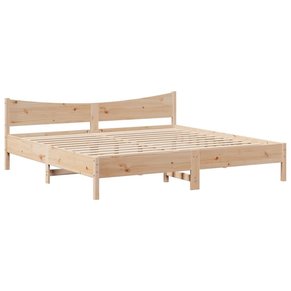 vidaXL Estructura de cama con cabecero madera maciza de pino 200x200cm