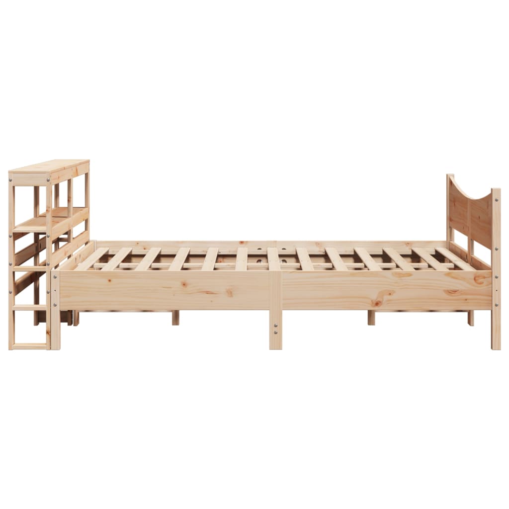 vidaXL Estructura de cama con cabecero madera maciza pino 160x200 cm