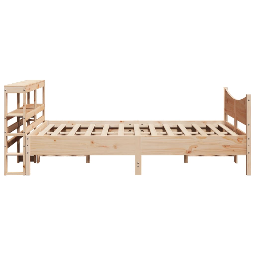 vidaXL Estructura de cama con cabecero madera de pino blanco 150x200cm