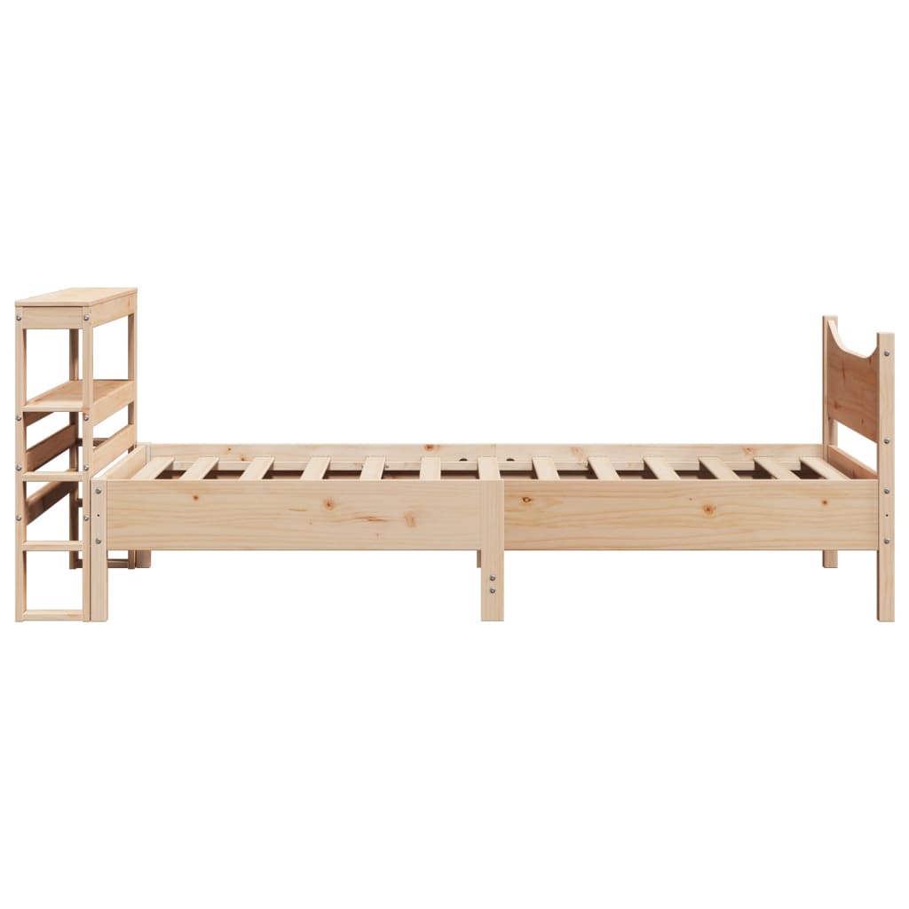 vidaXL Estructura de cama con cabecero madera maciza pino 100x200 cm