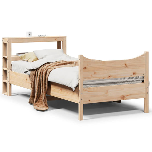 vidaXL Estructura de cama con cabecero madera maciza pino 100x200 cm