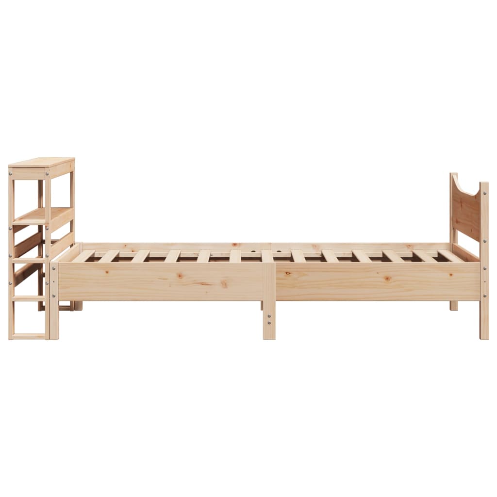 vidaXL Estructura de cama con cabecero madera maciza pino 90x190 cm