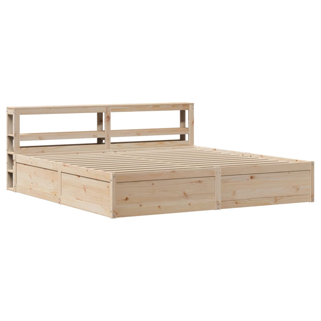 vidaXL Estructura de cama con cabecero madera maciza de pino 200x200cm