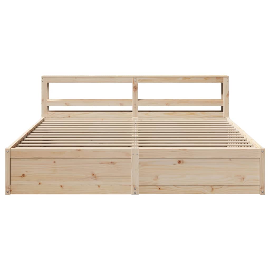 vidaXL Estructura de cama con cabecero madera maciza de pino 200x200cm