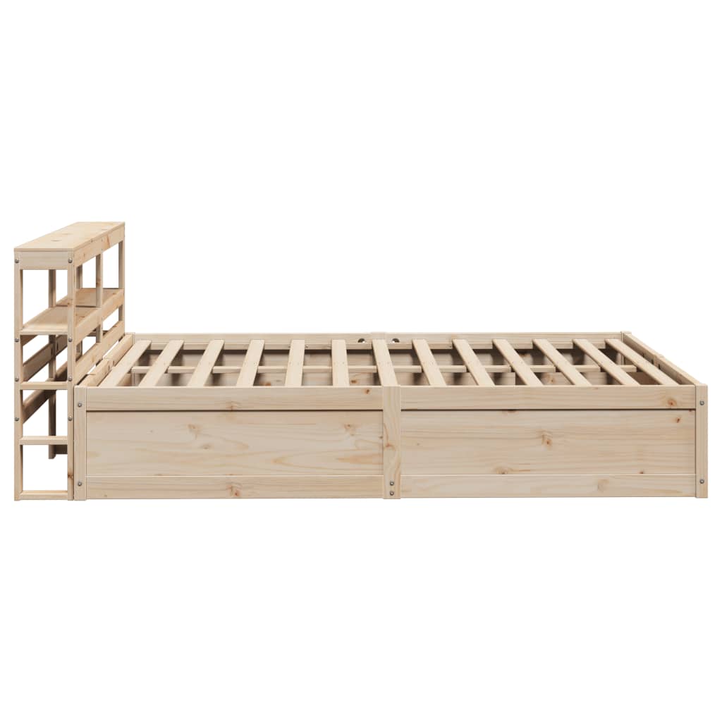 vidaXL Estructura de cama con cabecero madera maciza pino 160x200 cm