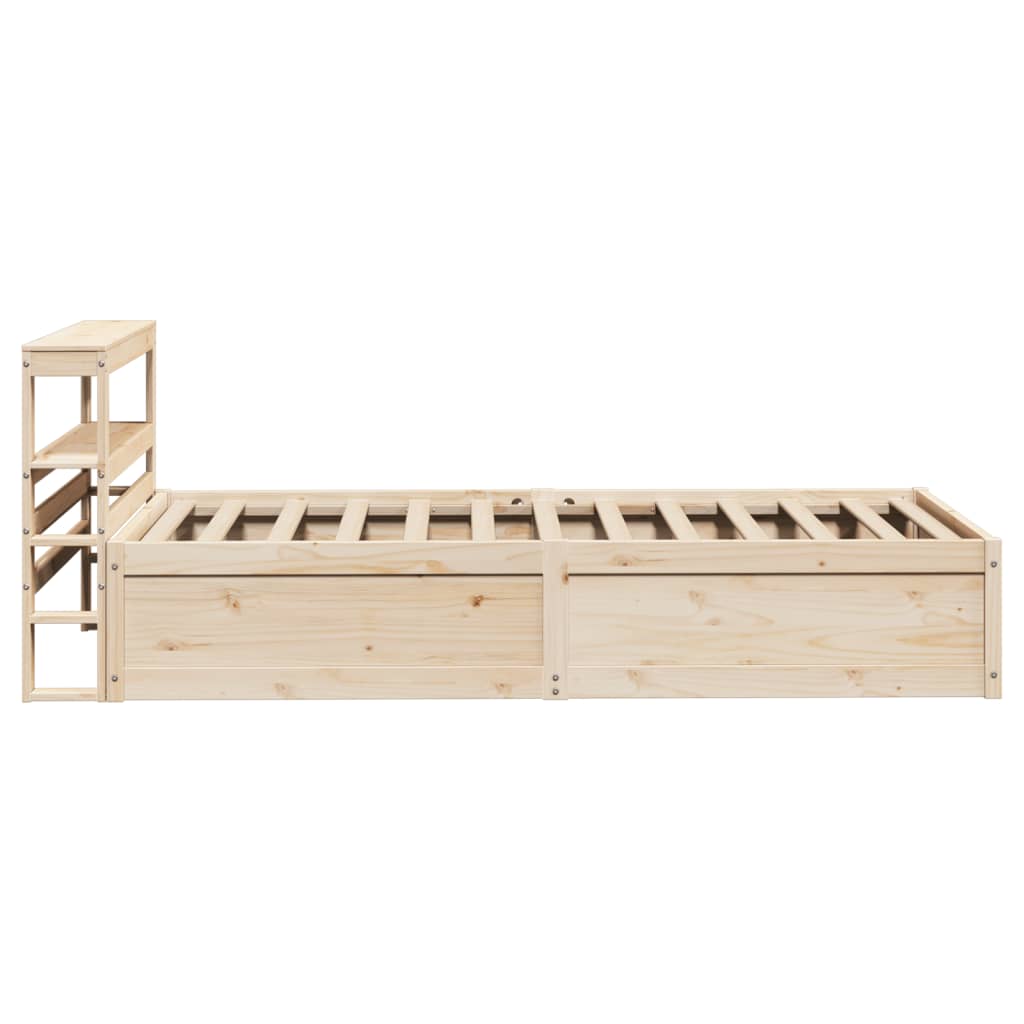 vidaXL Estructura de cama con cabecero madera maciza de pino 90x200 cm