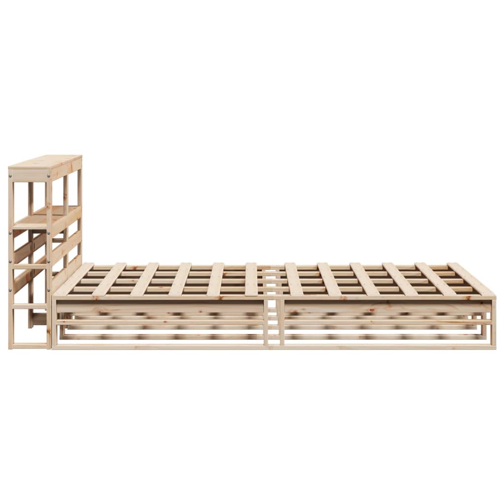 vidaXL Estructura de cama sin colchón madera de pino blanco 150x200 cm