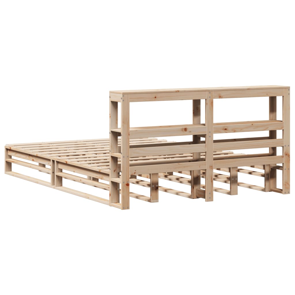 vidaXL Estructura de cama sin colchón madera de pino blanco 150x200 cm