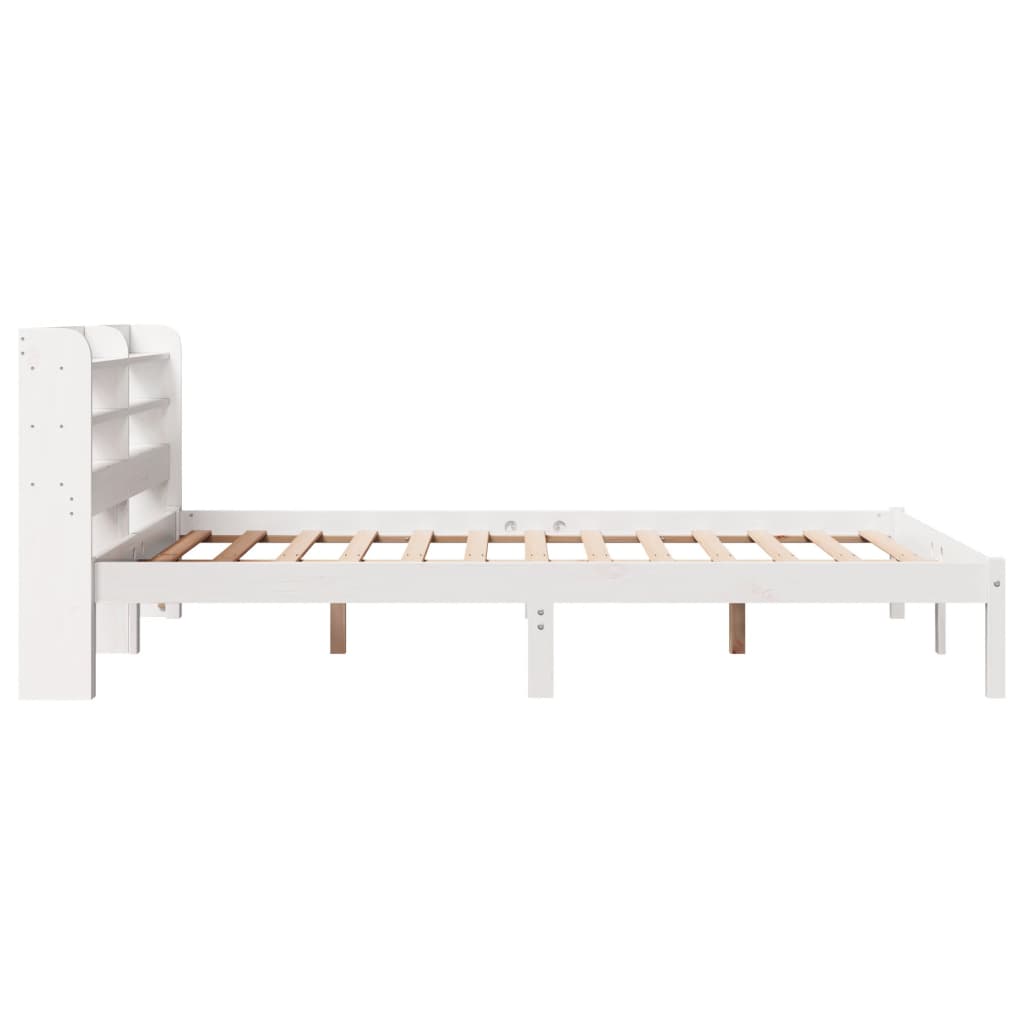 vidaXL Estructura de cama sin colchón madera maciza blanca 120x190 cm