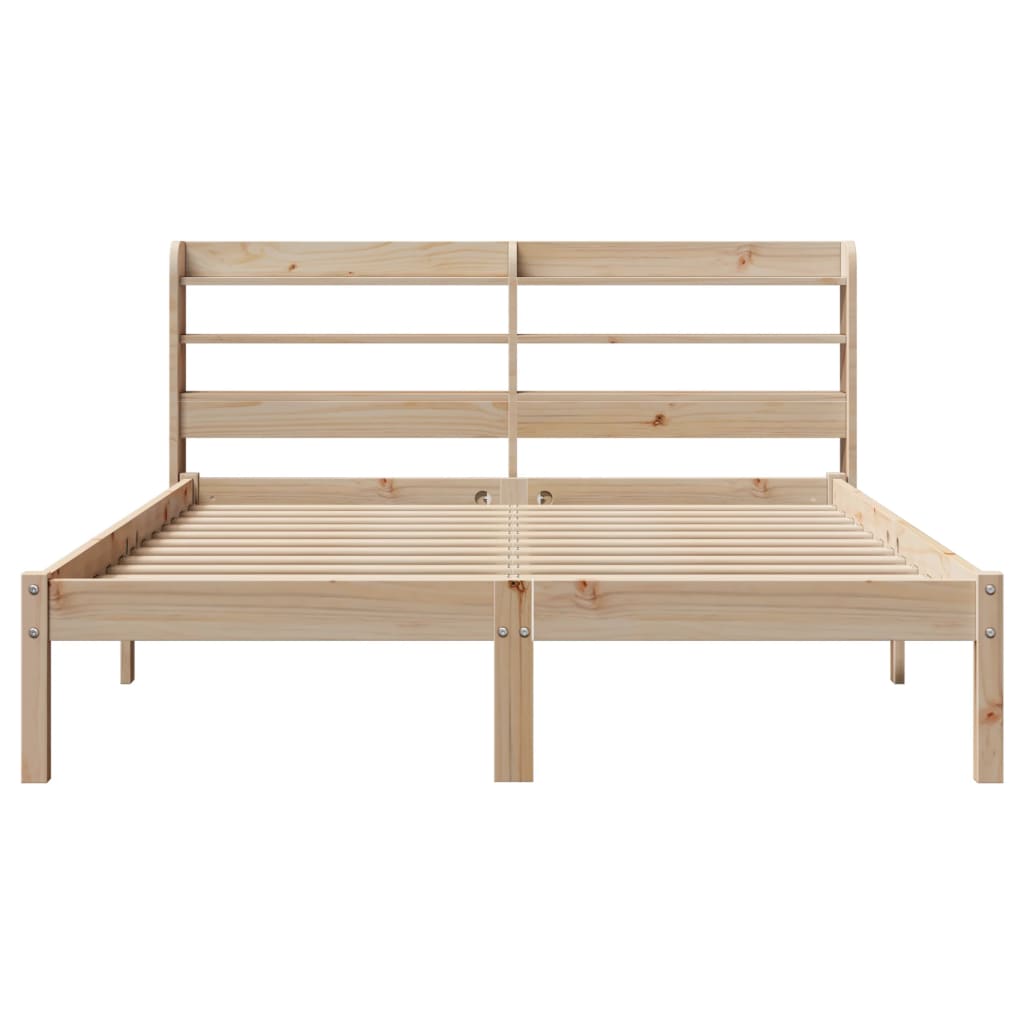 vidaXL Estructura de cama sin colchón madera de pino blanco 150x200 cm