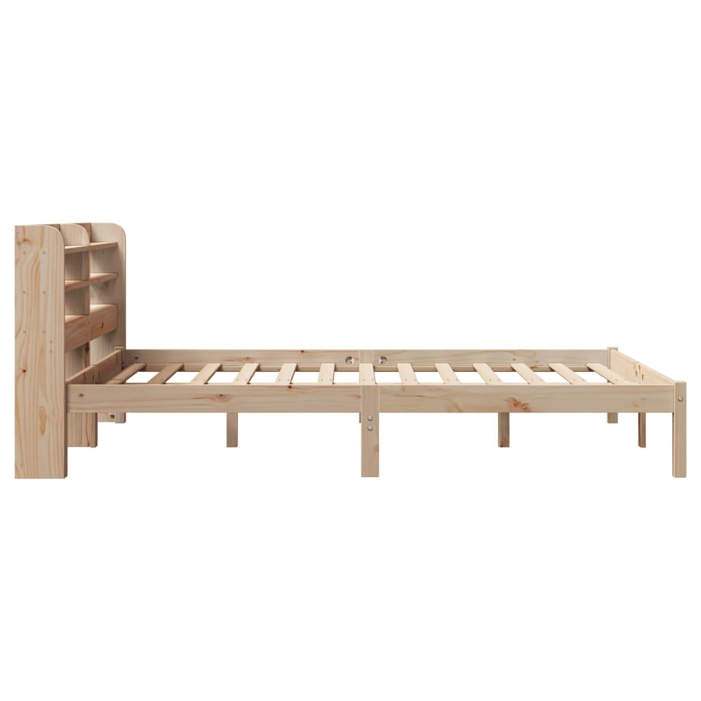 vidaXL Estructura de cama sin colchón madera de pino blanco 150x200 cm