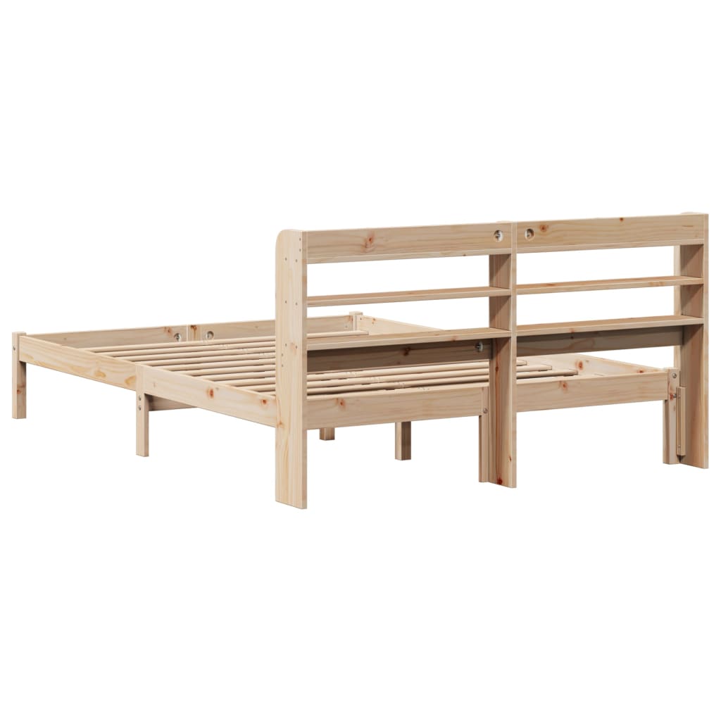 vidaXL Estructura de cama sin colchón madera de pino blanco 150x200 cm