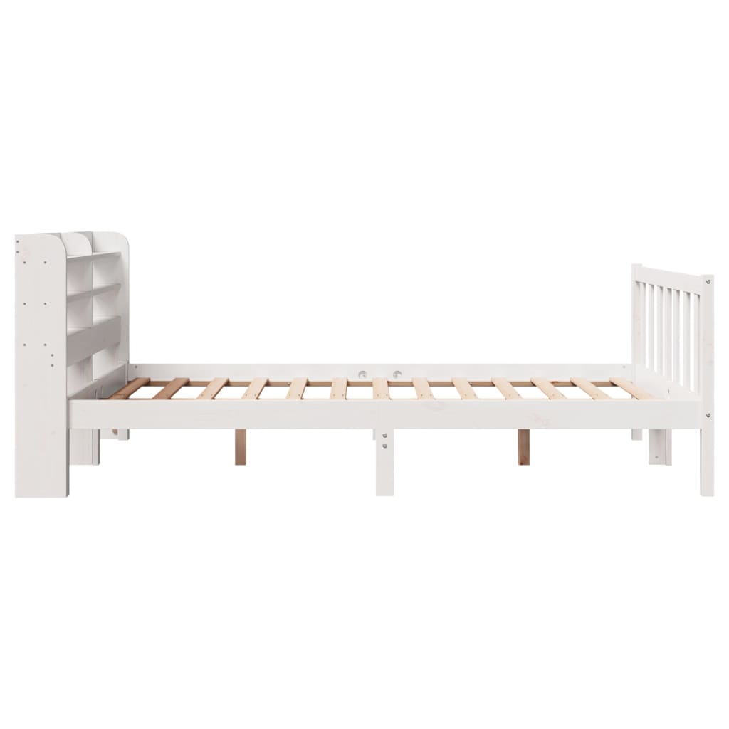 vidaXL Estructura de cama sin colchón madera de pino blanca 140x200 cm