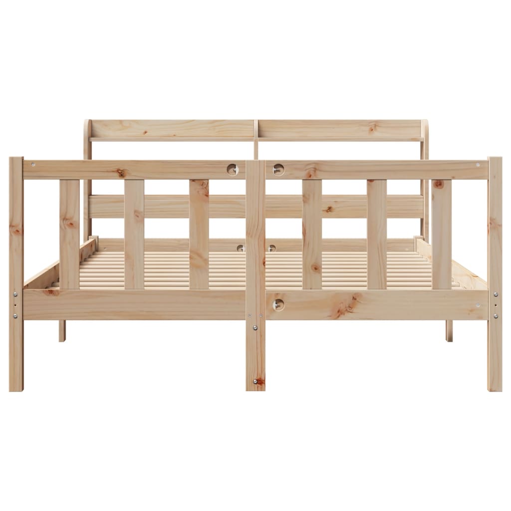 vidaXL Estructura de cama sin colchón madera de pino blanco 150x200 cm