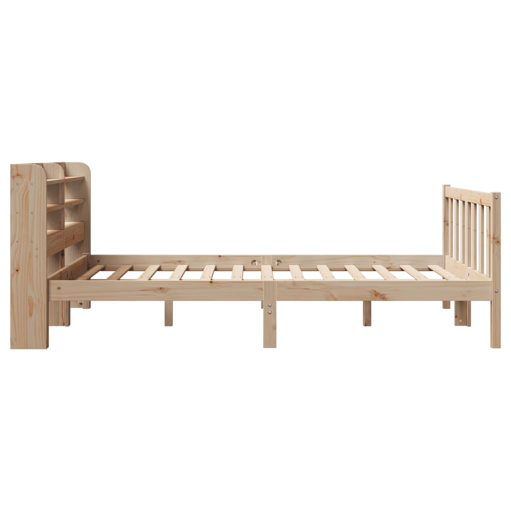 vidaXL Estructura de cama sin colchón madera de pino blanco 150x200 cm