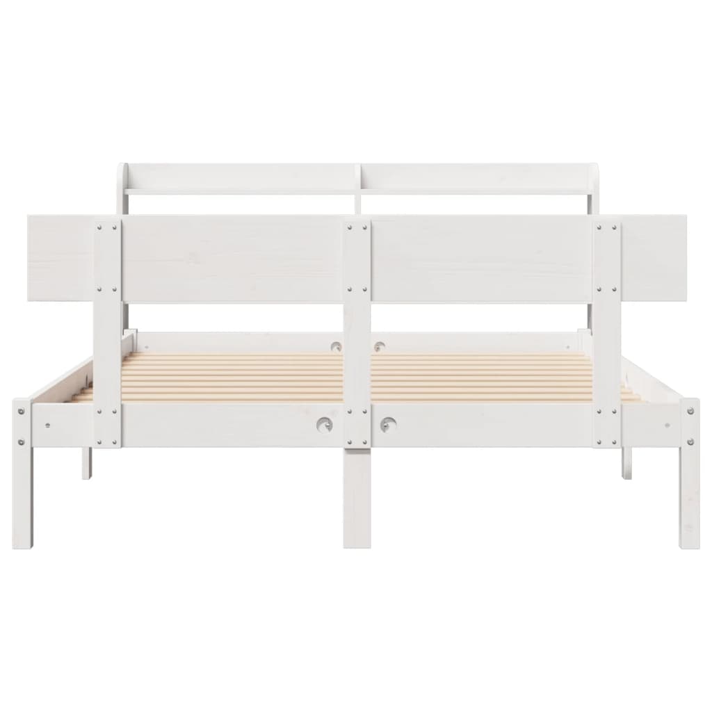 vidaXL Estructura de cama sin colchón madera de pino blanca 140x200 cm