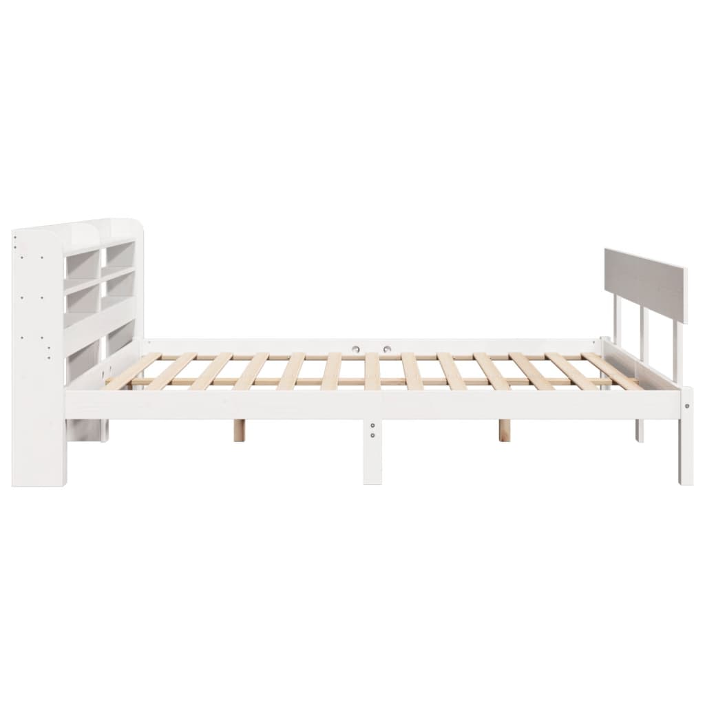 vidaXL Estructura de cama sin colchón madera de pino blanca 140x200 cm