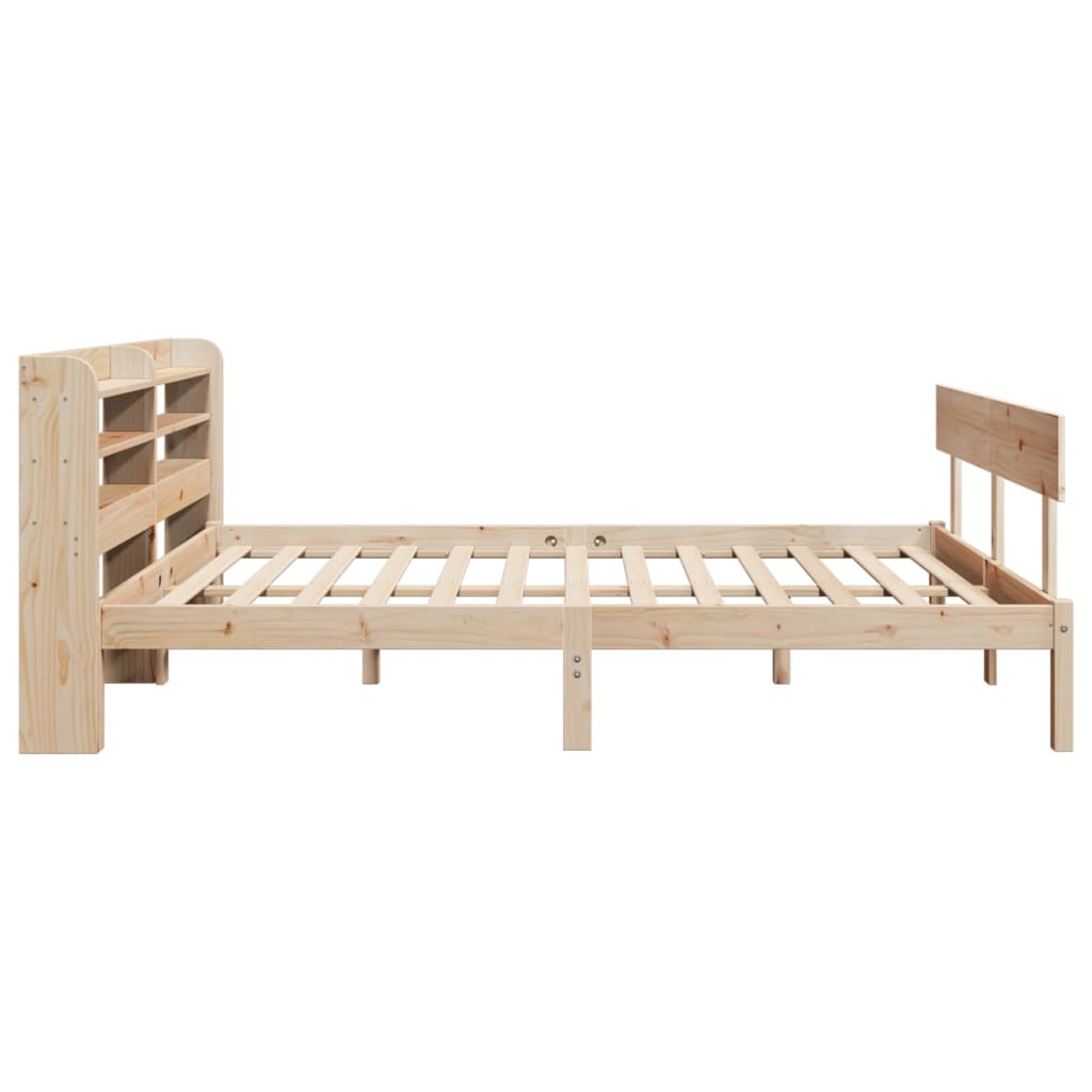 vidaXL Estructura de cama sin colchón madera de pino blanco 150x200 cm