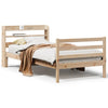 vidaXL Estructura de cama con cabecero madera maciza pino 75x190 cm