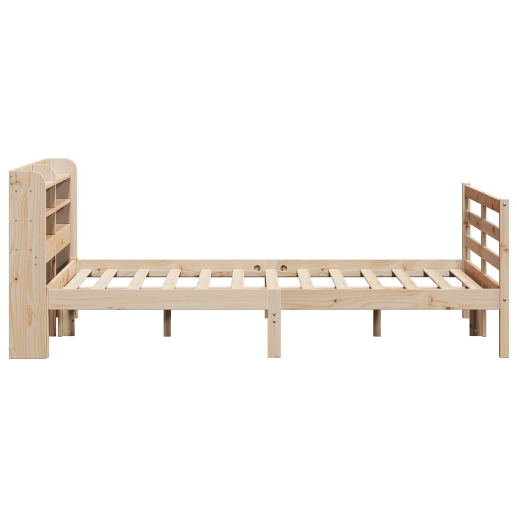 vidaXL Estructura de cama con cabecero madera maciza pino 120x190 cm