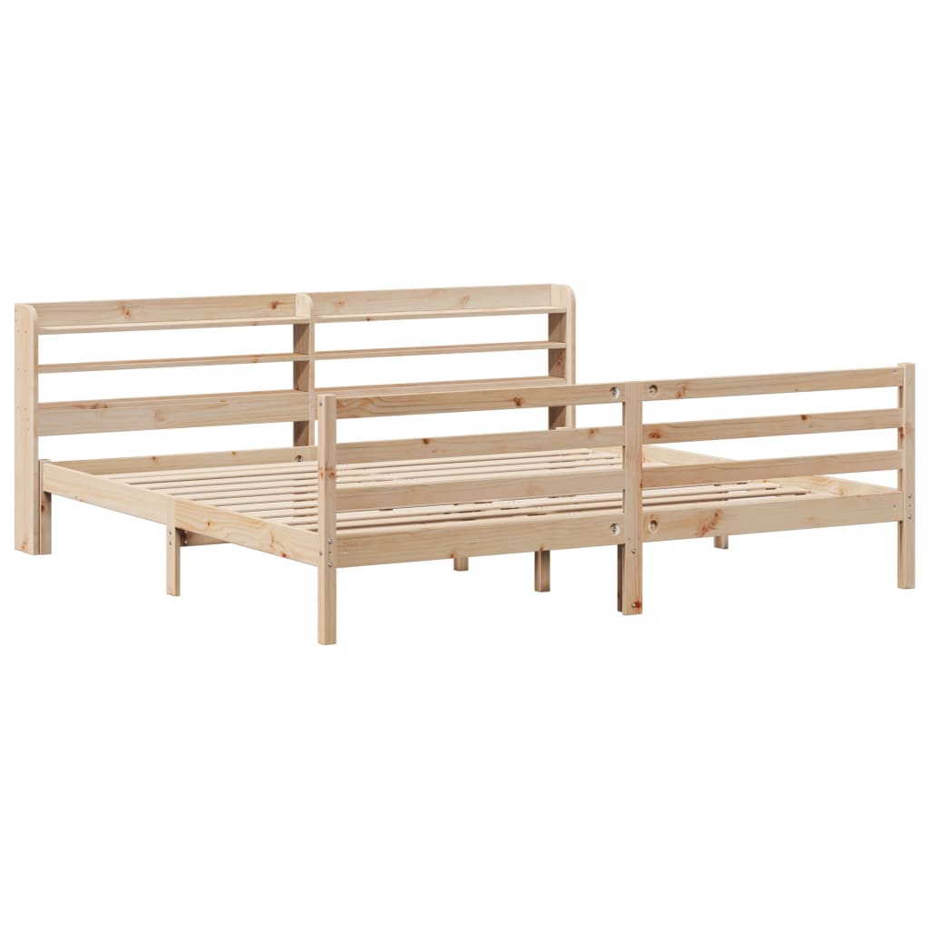 vidaXL Estructura de cama con cabecero madera maciza de pino 200x200cm