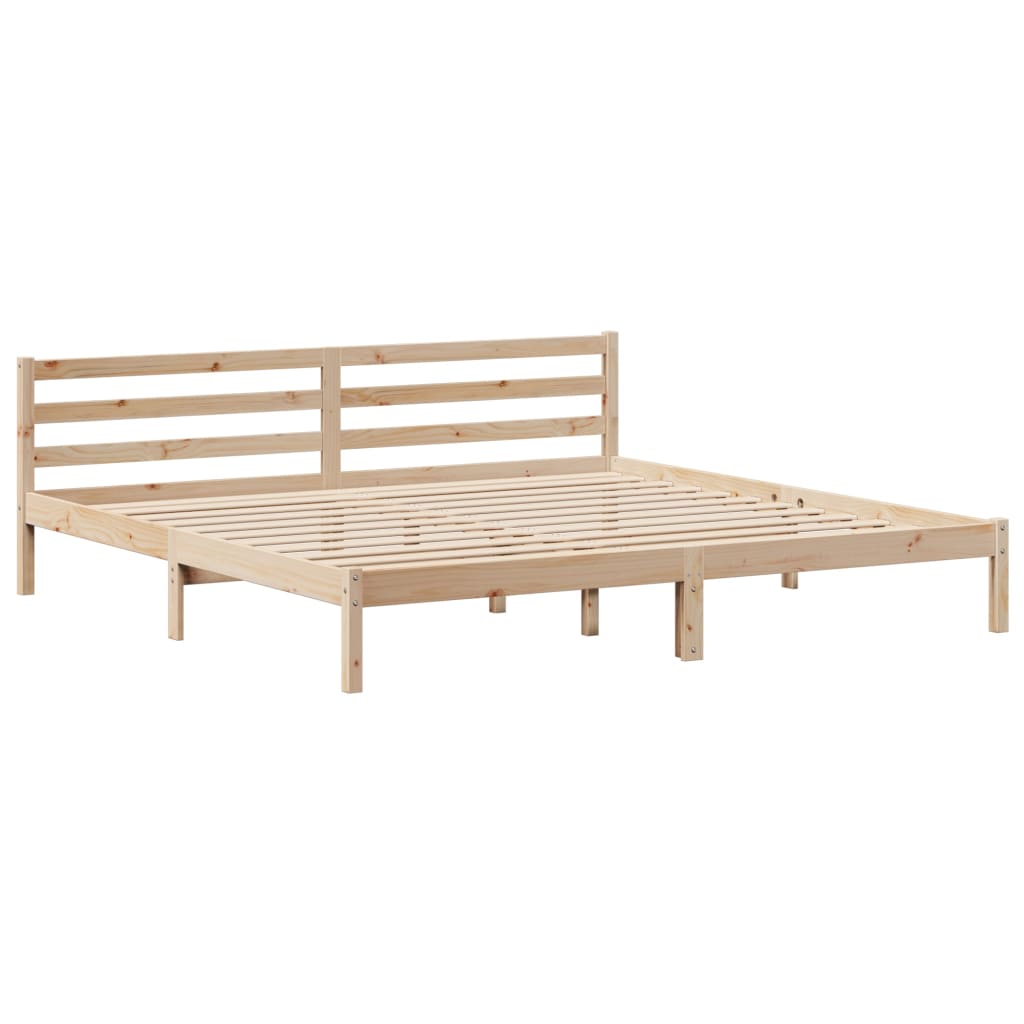 vidaXL Estructura de cama con cabecero madera maciza de pino 200x200cm