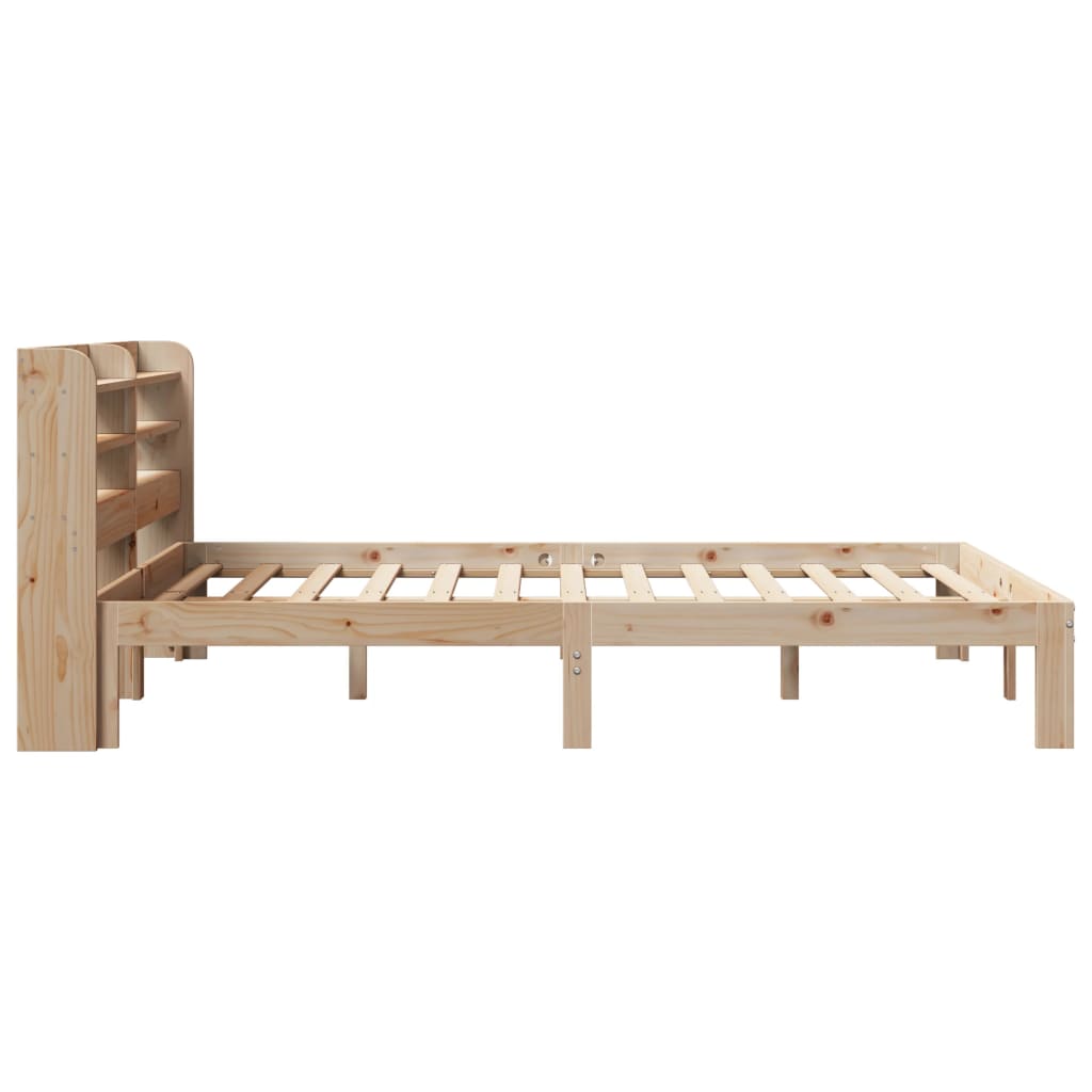 vidaXL Estructura de cama con cabecero madera maciza pino 75x190 cm